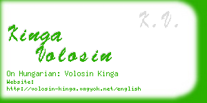 kinga volosin business card